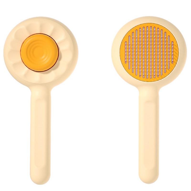 Dog Comb One-click Pet Hair Remover Self Cleaning Dogs Brush Massage Cat Brush Dog Grooming Dogs Hair Comb Pet Accessories Combs