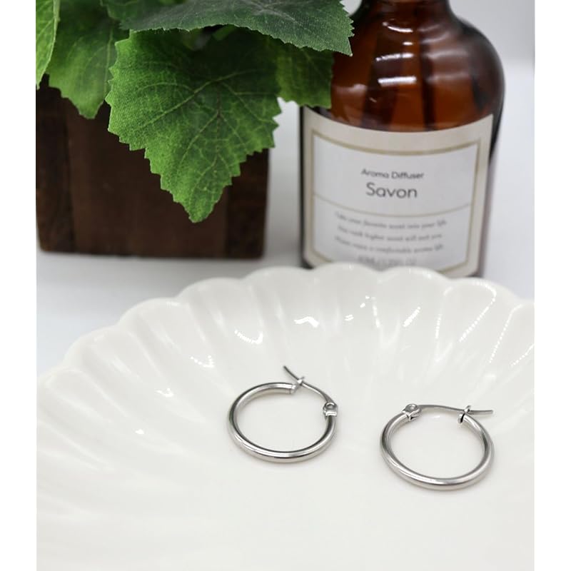 [Petit-Germe] Petit-Germe Creolen Edelstahl 316L 15mm silberfarben P1026