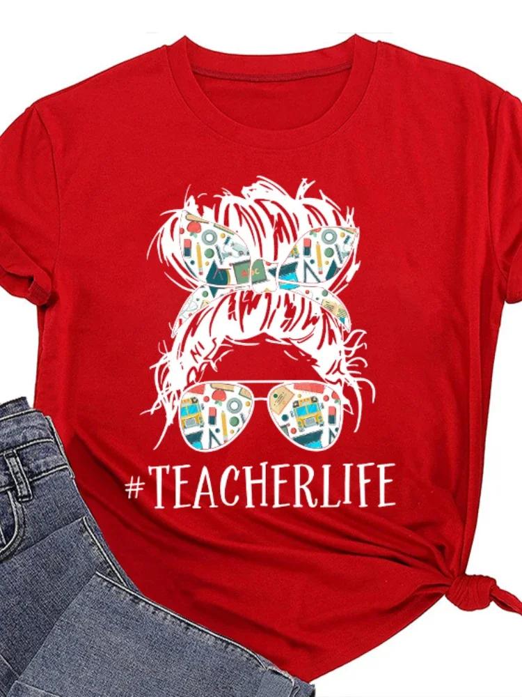 TEACHERLIFE Skull Head Print Women T Shirt Short Sleeve O Neck Loose Women Tshirt Ladies Tee Shirt Tops Camisetas Mujer