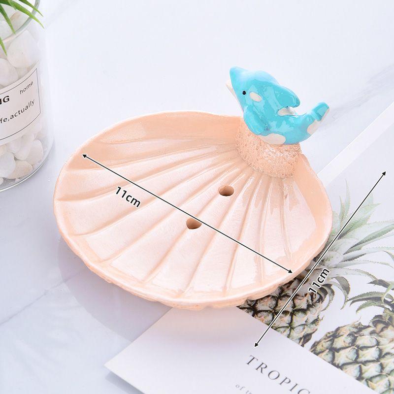 Creative Animal Teddy Dog Soap Dish, Resin Personalized Drain Soap Holder Bathroom Toilet Cute Cartoon Small Soap Box