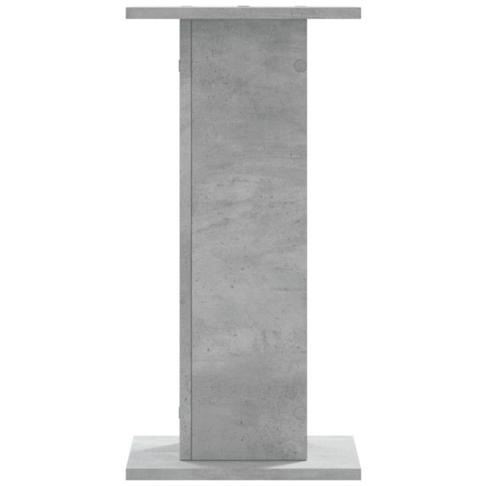 Support d'enceintes - vidaXL - Modèle en bois d'ingénierie - 30x30x60 cm - Gris béton - Lot de 2