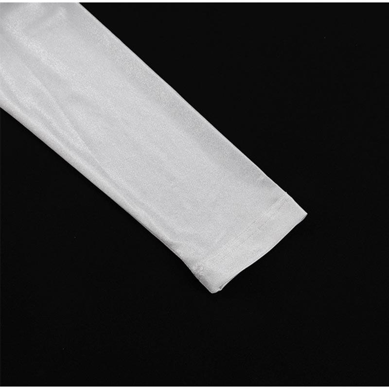 Weißes Satin-Abendkleid, formelles Etuikleid, bodenlang, sexy V-Ausschnitt, Schleppe, Falten, lange Ärmel, Falten, Kleider für besondere Anlässe