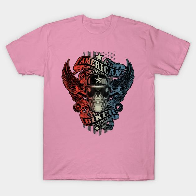 T Shirt Women American By Birth Biker By Choice Harajuku Print Kawaii Tshirt Summer Short Sleeve Female T-Shirt Top Tee