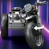 808 Teile Vintage Motorrad Modellbausteine Set für Wohn- & Bürodekoration Ideales Geschenk Ausstellungsstück Sammlerstück Modellbausatz