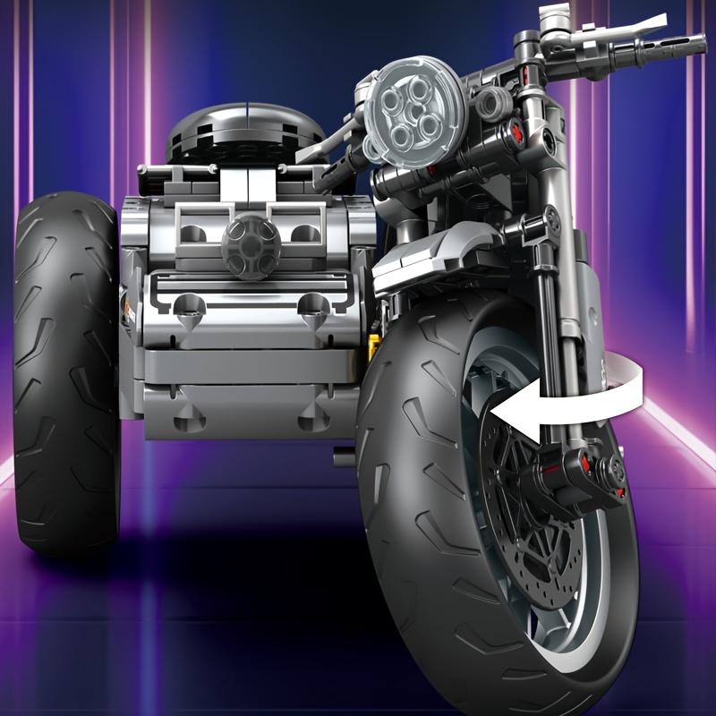 808 Teile Vintage Motorrad Modellbausteine Set für Wohn- & Bürodekoration Ideales Geschenk Ausstellungsstück Sammlerstück Modellbausatz