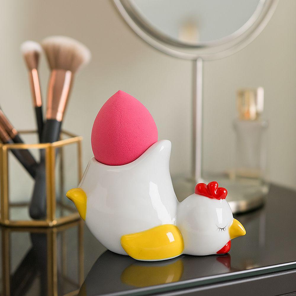 Ceramic Cartoon Eggs Holder Chicken Shape Eggs Base Creative Chicken Eggs Cup  Breakfast
