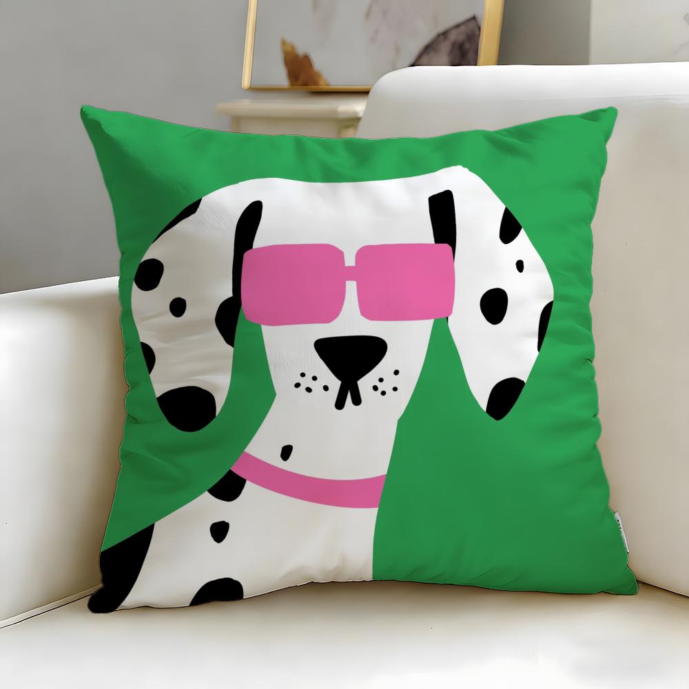 Classic Theme Cartoon Animal Cushion Cover Soft & Easy-Wash Pillow Case – Versatile for Couch, Bed, Travel and Office