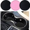 Kreative Runde PVC Tasse Auto Aufbewahrungsmatte Universal Rutschfester Auto Getränkehalter Schwarz