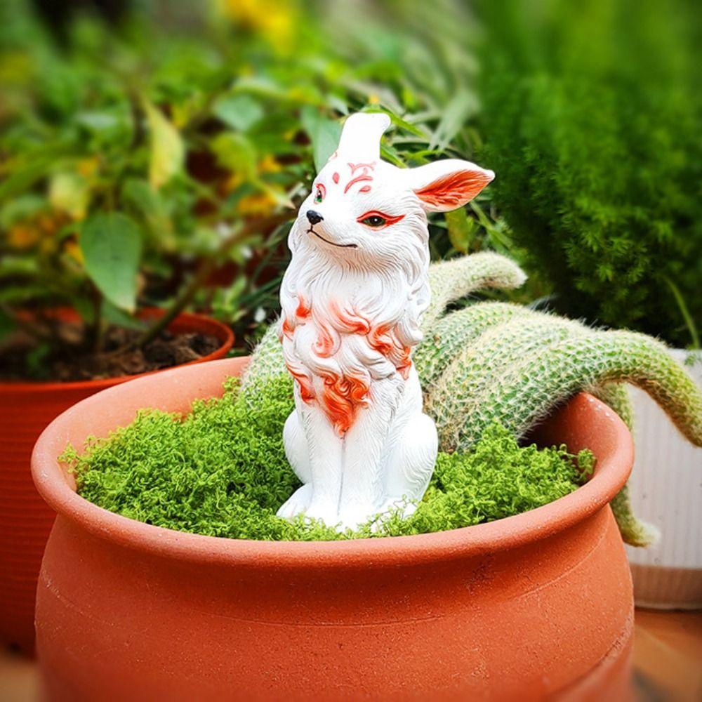 Resin Animal Sculpture Cute Garden Miniatures Figurine Micro Landscape Little Statue  Lawn