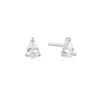 Teardrop Shape 925 Silver Stud Earrings E056-01H.
