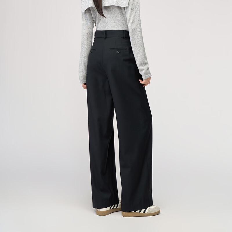 YERAD Women's Wool Blend Loose Wide-Leg Banana Pants