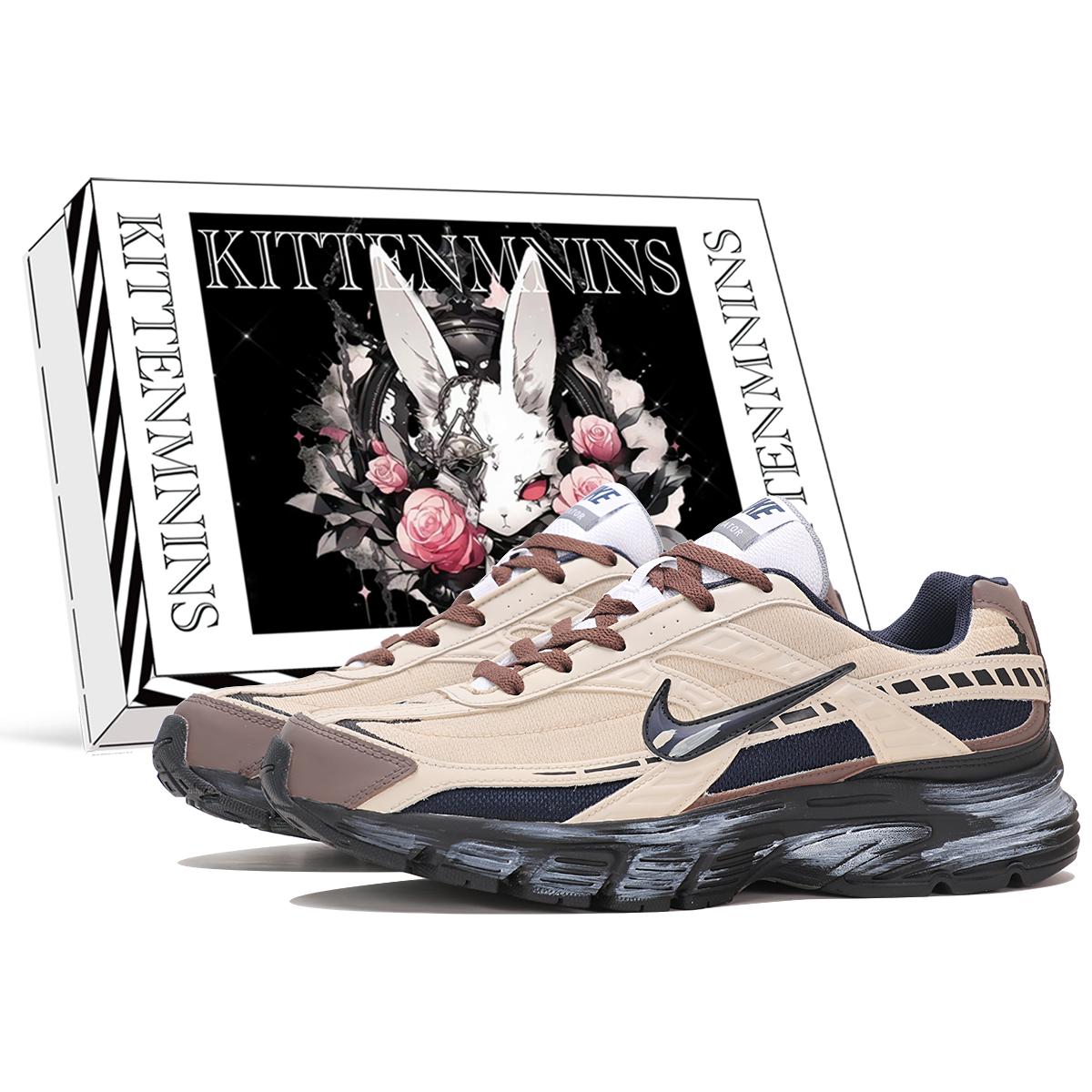 

Nike Initiator Cushioning Support Breathable Low top Running Shoes Men s Beige Brown 394055-101(Team804-SBOX) 40