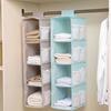 Organizador de armário multicamadas com fita de fixação Oxford Cloth Home Dormitório Underware Organizador para banheiro
