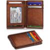 Men's Bi-Fold Card Holder Wallet Large Capacity Magnetic Money Clip Minimalist Credit Card Case