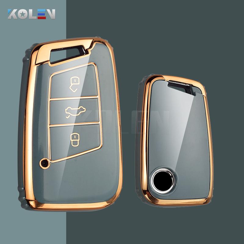 Tpu Car Remote Key Case Cover Shell Fob For Vw Volkswagen Passat B8 Tiguan Magotan Golf For Skoda Kodiaq Superb A7 Accessories