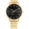 Brooke Black Dial Gold Metal Strap Ladies Quartz Watch 1782019