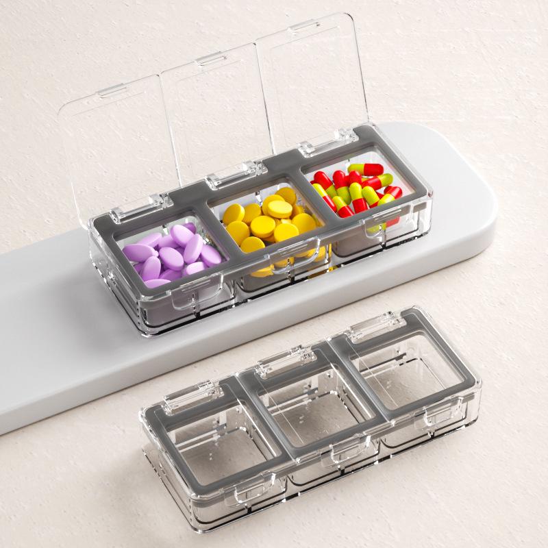 Organizator săptămânal portabil cu 21 de compartimente - Capacitate mare, Multi-compartiment sigilat pentru depozitarea și distribuirea medicamentelor