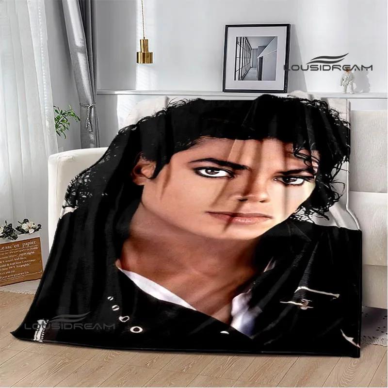 Michael Jackson Retro Druck Decken Picknickdecke Flanelldecke Weiche Gemütliche Decke Reise Decken Bettbezüge Geburtstagsgeschenk
