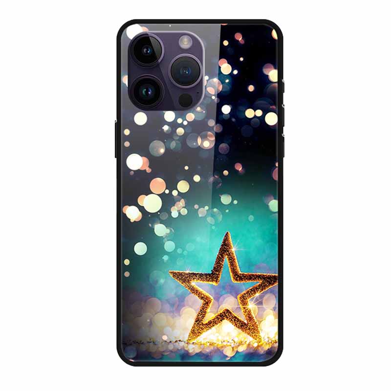 Glass Back Cover For iphone 16 Pro Max Phone Case Soft Bumper Hard Tempered Glass Case For iphone 15 Pro Max Case Funda Shell