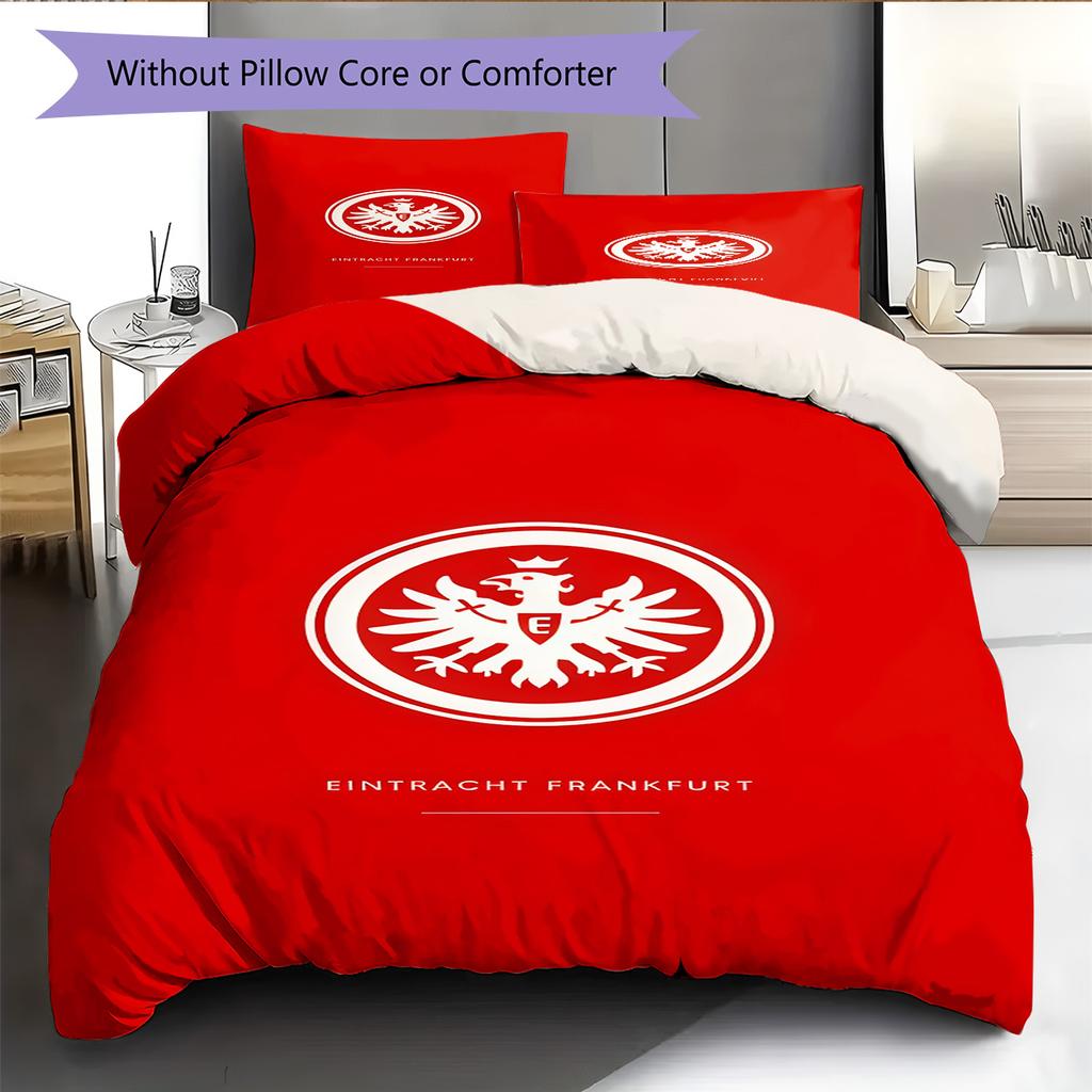 Eintracht Frankfurt  Pattern Bedding Quilt Set Quilt Cover Pillowcase Home Decoration Birthday Gift (1 * duvet cover + 2 * pillowcase, without core)