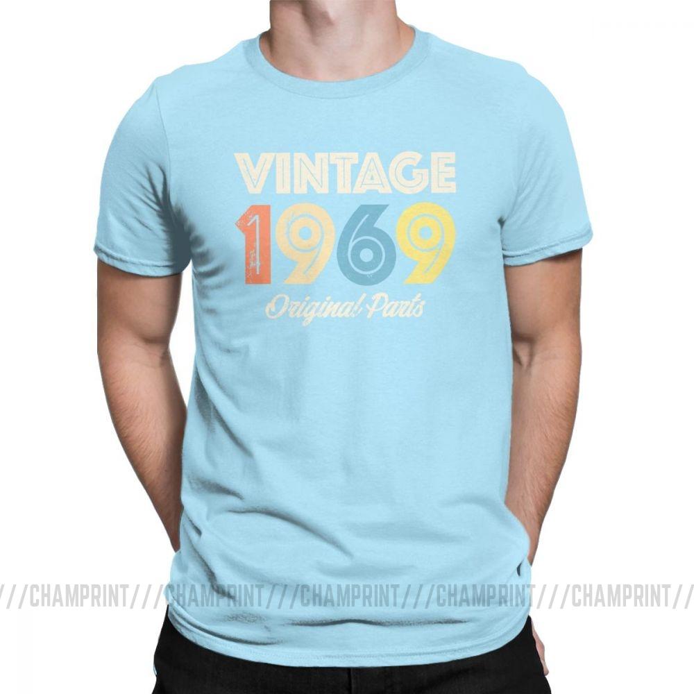 Vintage Retro 1969 Birthday Original Parts 50 Years Old 50Th Birthday Gift T Shirt For Male