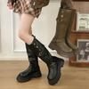 Long Boots for Women, Thick Legs, Big Tube Circumference, Thick-soled High Boots, Thin Boots, Knight Boots, Two Wear Autumn Retro Large-size Women