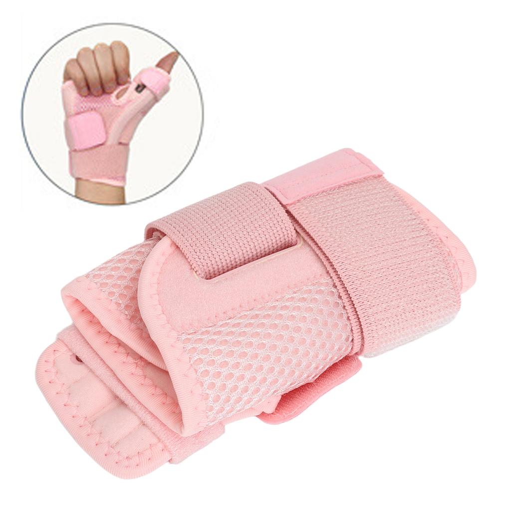 Thumb Splint Wrist Brace Thumb Wrist Stabilizer Splint Compression Support Wrap Brace Universal for Right Left Hand Pink