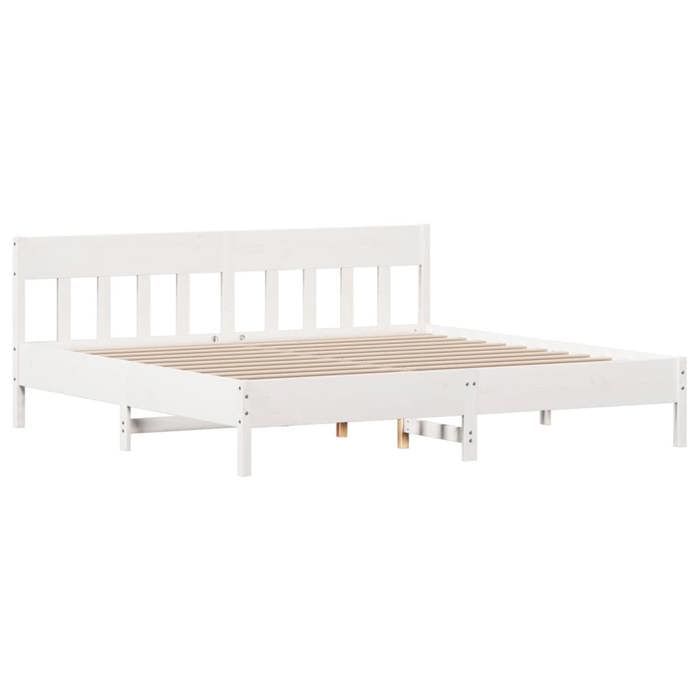 VidaXL Bed Frames and Headboards, Double Bed with Slatted Base, Adult Bed, Bedroom Furniture, White 200x200 3216201