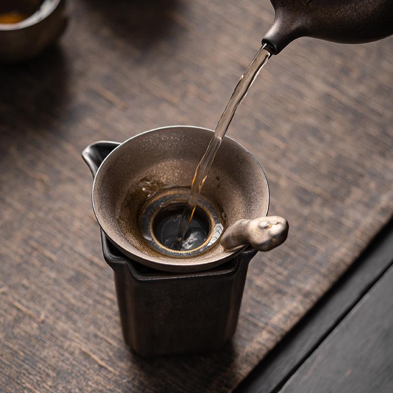 Japanese Gold-plated Tea Filter Non-woven Fabric Tea Filter Residue Ceramic Tea Filter Kung Fu Ceremony Accessories