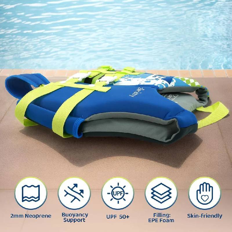 Gilet di salvataggio per bambini con galleggiante in schiuma per la sicurezza in acqua e il gioco
