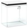 14L Glass Fish Tank With Filter System, LED Lights, Water Pump, White