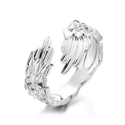 Wächter der Liebe Kupfer Federflügel Partnerring - Unisex Europäischer & Amerikanischer Stil