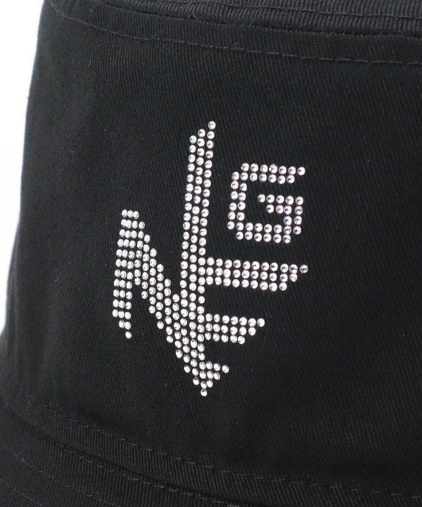 [New Era] Golf Bucket Hat, Cotton, Rhinestone, Black, SM, GF BUCKET01 RHINESTONE NEG BLK