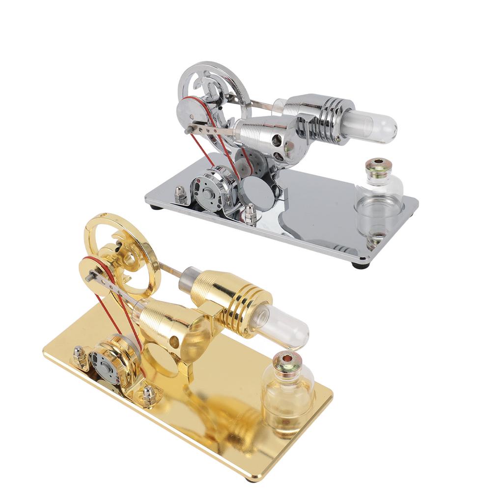 Sterling Engine Model with LED Bulb and Flywheel Stirling Engine Motor Model Educational Toy Electri