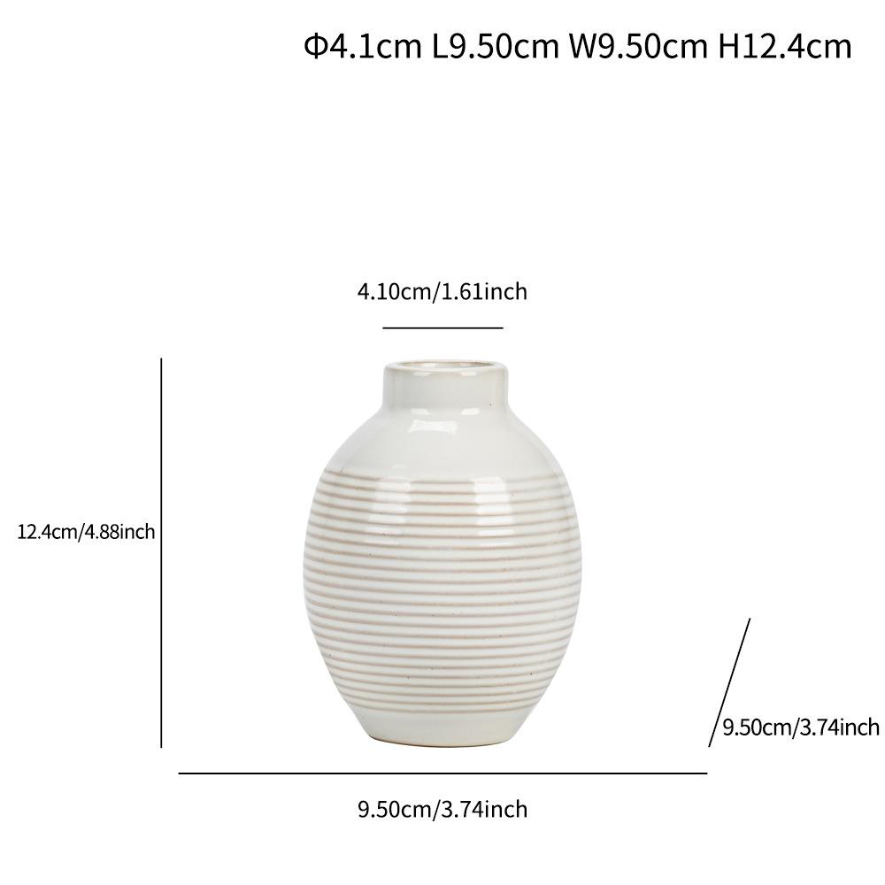 Set Vase Kiln Change Retro Ceramic Handicrafts Three-Piece Set Creative Home Desktop Decoration Ornament