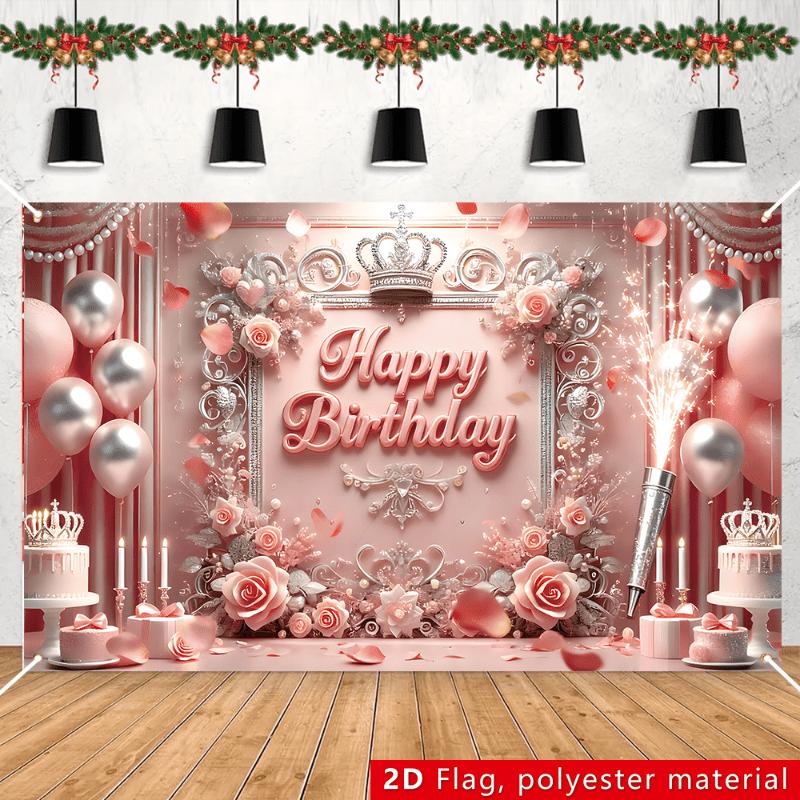 2D plane, 2D plane banner, 1 birthday happy background decoration banner, no electricity required