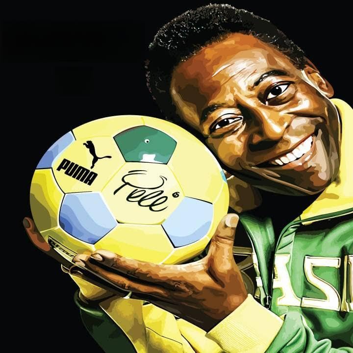 

Praline Art Frame - Pele (PELE) World Cup Winner, Brazil National Team, International Football Art Panel, Wooden Wall Hanging Poster, Interior Decor,