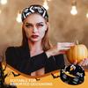 Wide Edge Knot Elastic Turban Soft Halloween Printed Headband  Hair Accessories