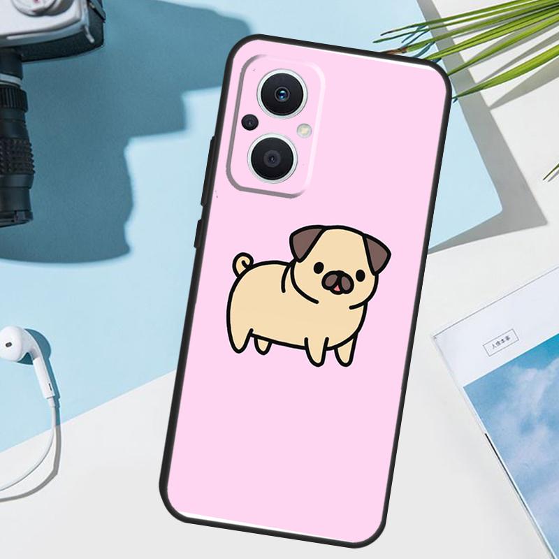 

Funny Pug Dog Cover For OPPO Reno 8 7 Lite 10 11 12 13 14 Pro 11F 12F 13F 14F OPPO Find X8 X5 X9 Pro Case OPPO Reno12