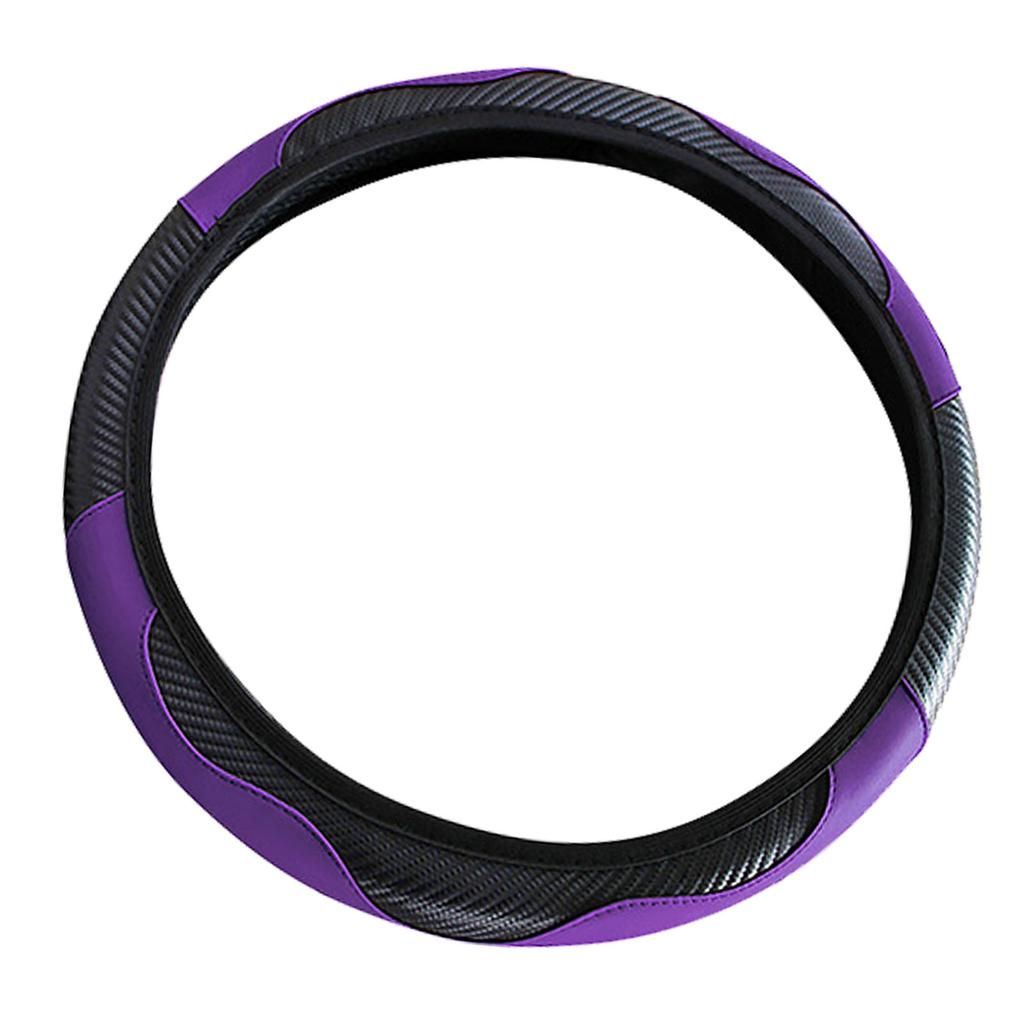 38CM Steering Wheel Cover Carbon Elastic Handle Sleeve Non Slip Steering Wheel Cover for Car
