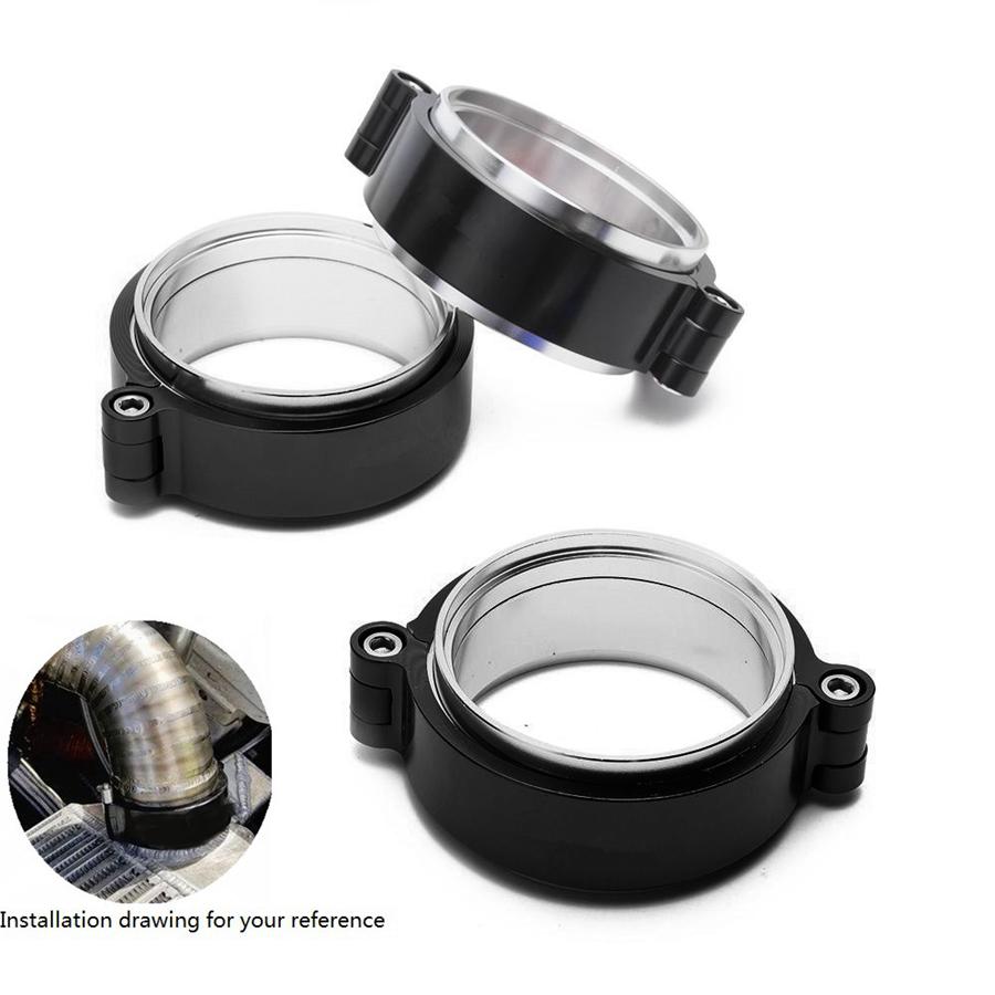 CNC Aluminum Exhaust Clamp Flange Assembly For 2.5 Inch Turbo Dump Pipe Downipes
