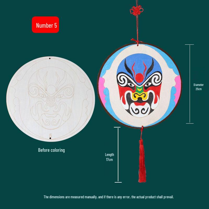 Peking Opera Mask Coloring DIY Kit - Traditional Culture Handmade Material Pack