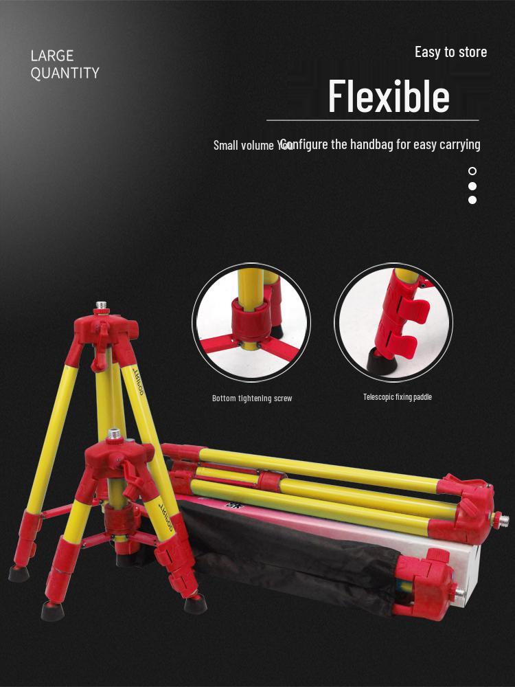 Steel Alloy Laser Spirit Level Tripod Stand - 1.2/1.5m Thickened Mini Tripod