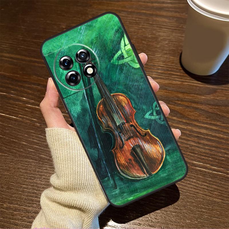 Music Violin For OnePlus 15 13 12 11 15R 13R 12R 8T 10T 13T Case For OnePlus Nord 5 CE 2 3 4 Lite N20 N30