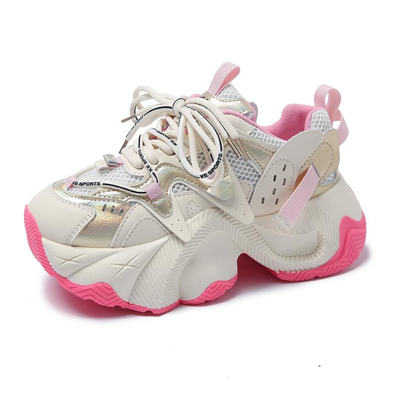 

TUINANLE Массивные кроссовки, женские розовые туфли на платформе, дышащая базовая прогулочная обувь на шнуровке