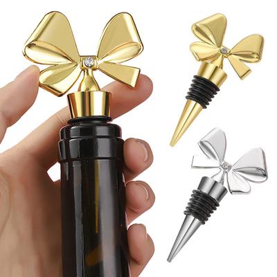 Red Wine Stopper Bow Design Sealing Cap Champagne Bottle Sealer Flexible Bottle Stopper Kitchen Bar Accessories