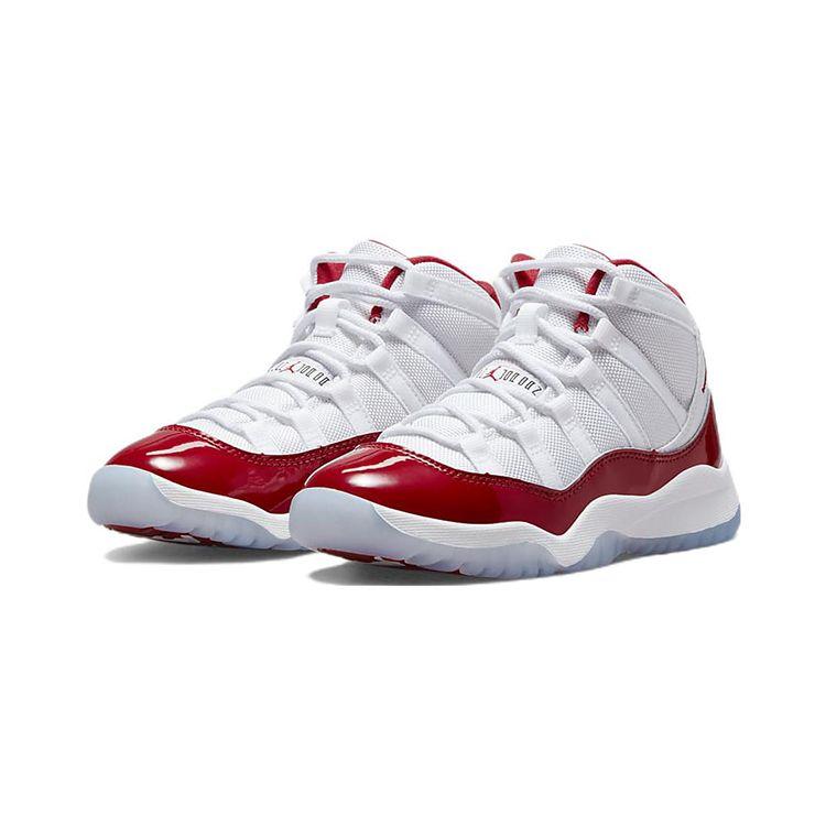 Jordan 11 Retro PS White Varsity Red Kids Shoes 378039-116
