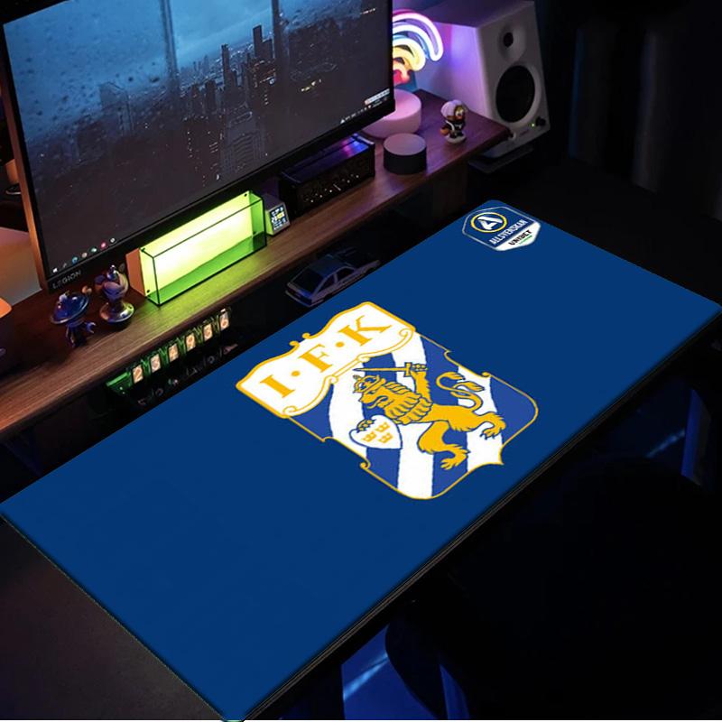 Ifk Goteborg Crest mouse pad, rubber base, esports desk mat, mouse pad for gamers and office use, gaming desk , easy to clean mat