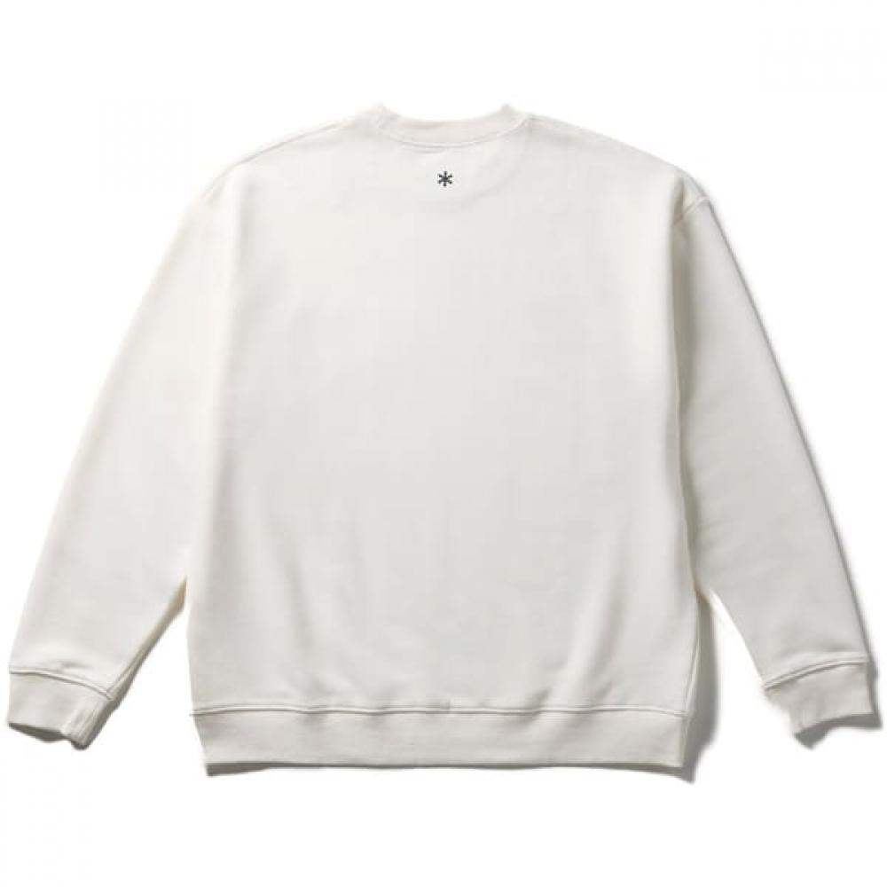 Snow Peak New Standard Square Logo Pullover Mens Sweatshirt Off White M Nsd Sw 25au001
