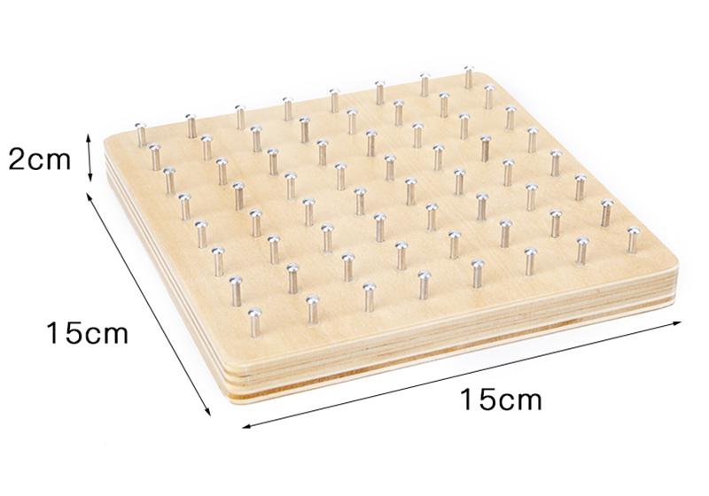 Montessori Baby DIY Puzzle Creative Toy Geometry Graphics Rubber Nail Boards with Cards Math Educational Toys for Children Kids